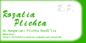 rozalia plichta business card